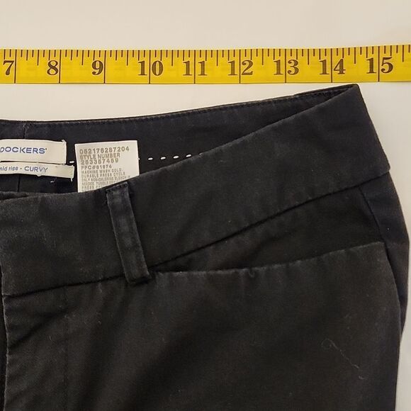 DOCKERS Women's Black Metro Pants Mid Rise Curvy 263357459 6 Short - Picture 10 of 10